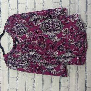 Croft & Barrow Purple Blouse Top Women's Size Small